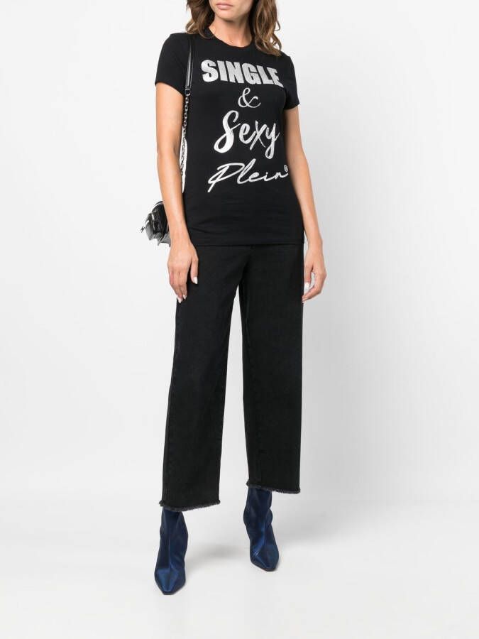 Philipp Plein T-shirt met grafische print Zwart