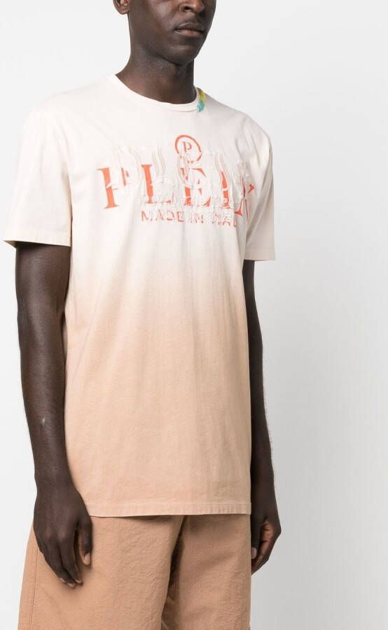 Philipp Plein T-shirt met kleurverloop Beige