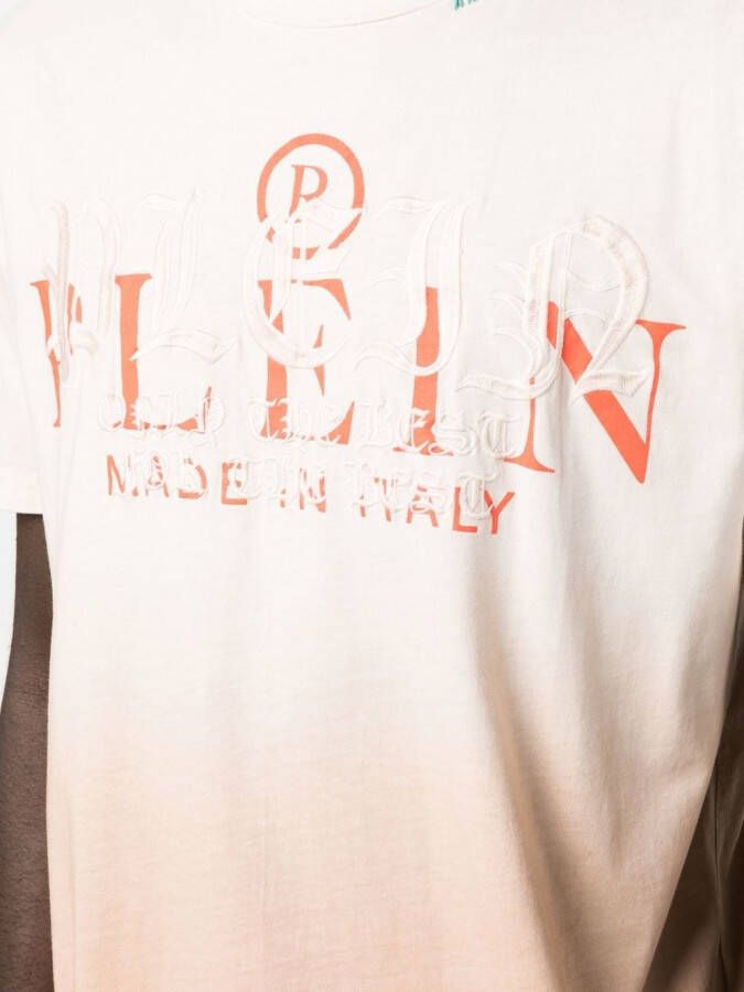 Philipp Plein T-shirt met kleurverloop Beige