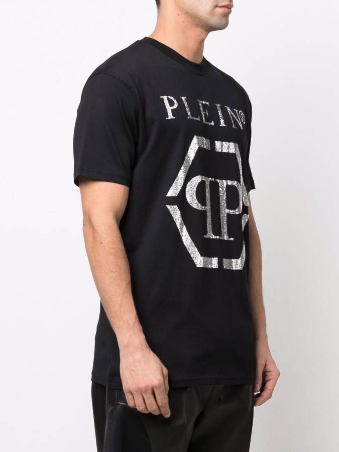 Philipp Plein T-shirt met logo Zwart