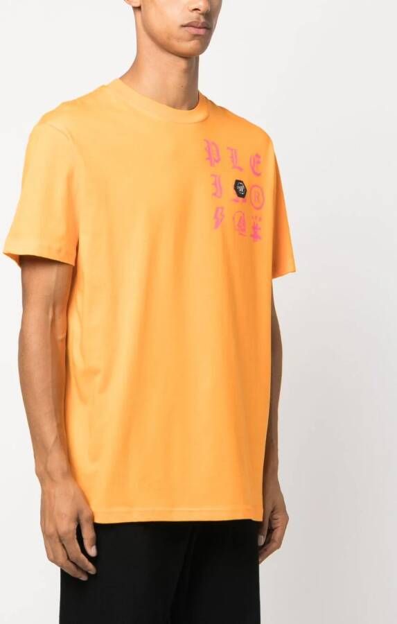 Philipp Plein T-shirt met logopatch Oranje