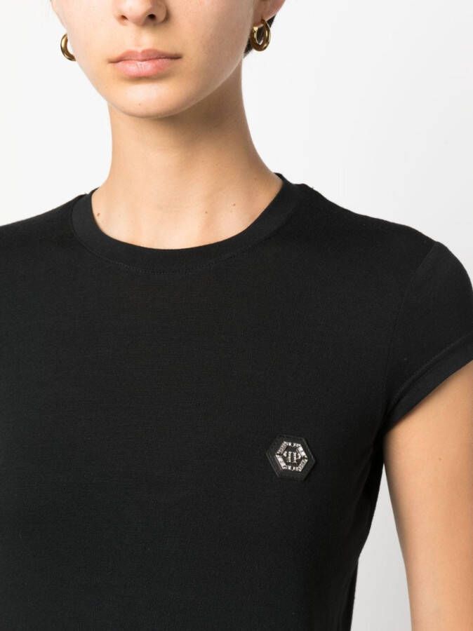 Philipp Plein T-shirt met logopatch Zwart