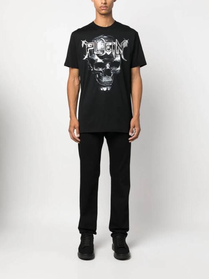 Philipp Plein T-shirt met logopatch Zwart