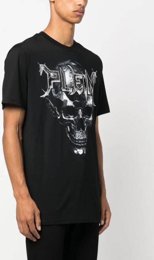 Philipp Plein T-shirt met logopatch Zwart
