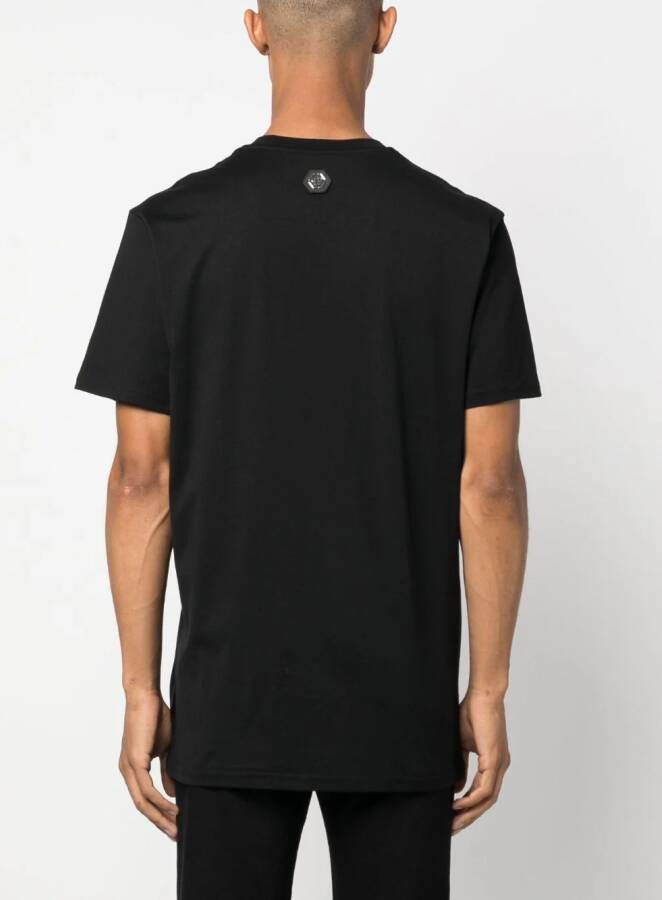 Philipp Plein T-shirt met logopatch Zwart