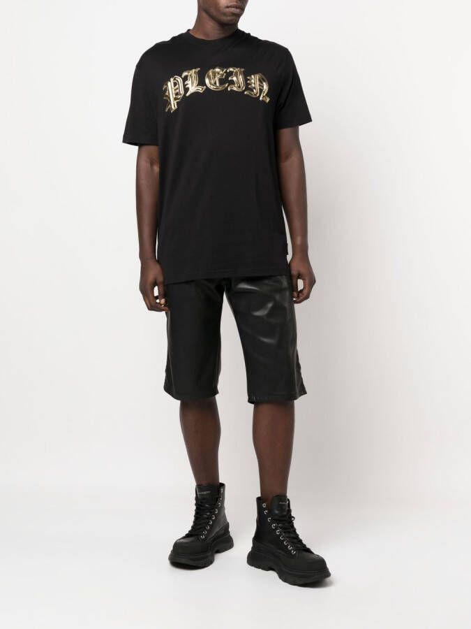 Philipp Plein T-shirt met logopatch Zwart