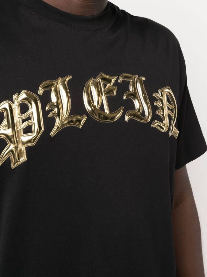 Philipp Plein T-shirt met logopatch Zwart