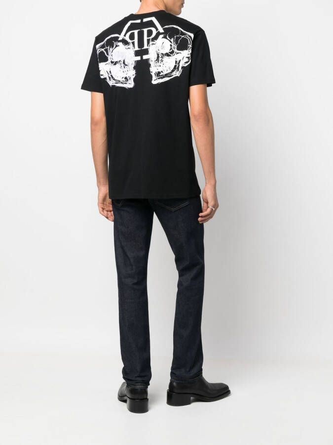 Philipp Plein T-shirt met logopatch Zwart