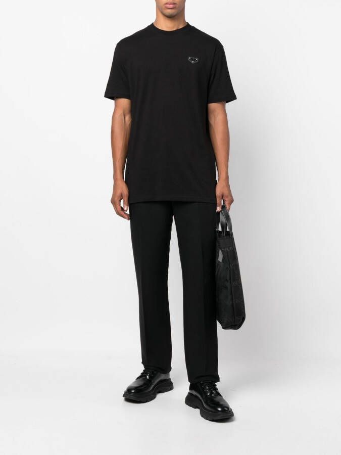 Philipp Plein T-shirt met logopatch Zwart
