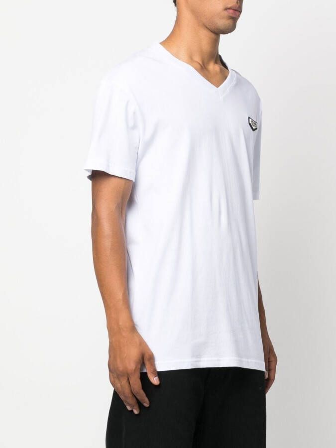 Philipp Plein T-shirt met logoplakkaat Wit