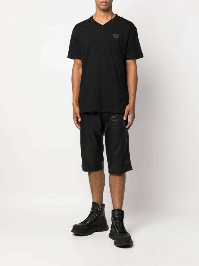 Philipp Plein T-shirt met logoplakkaat Zwart
