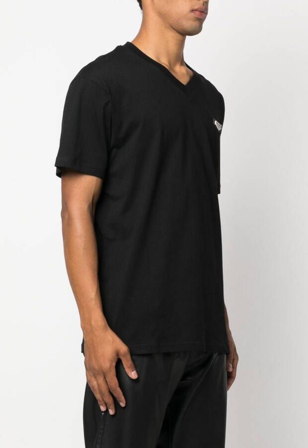 Philipp Plein T-shirt met logoplakkaat Zwart