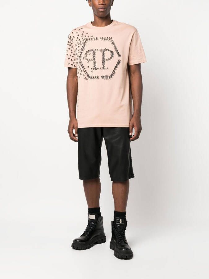 Philipp Plein T-shirt met logoprint Beige