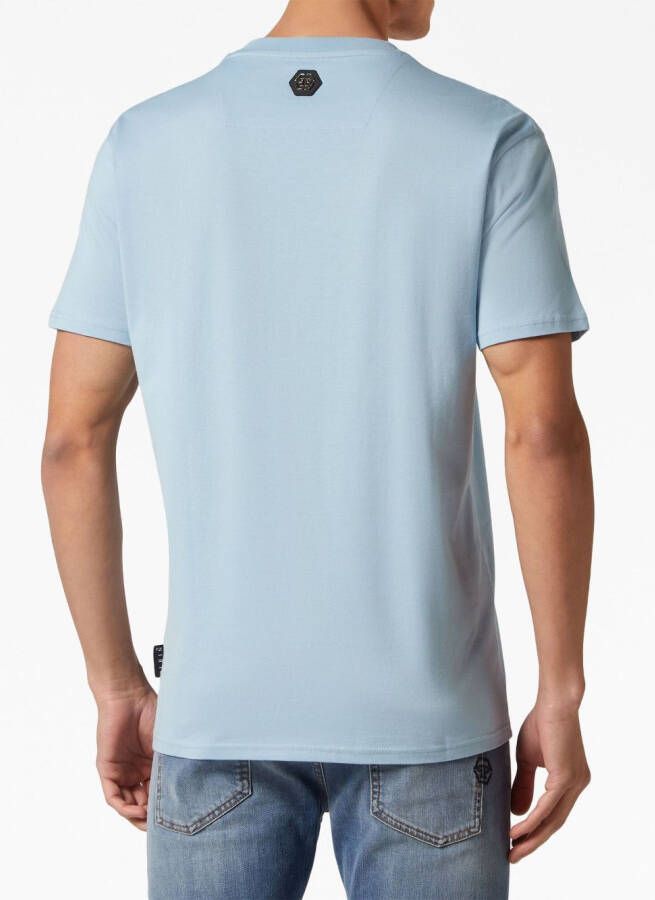 Philipp Plein T-shirt met logoprint Blauw
