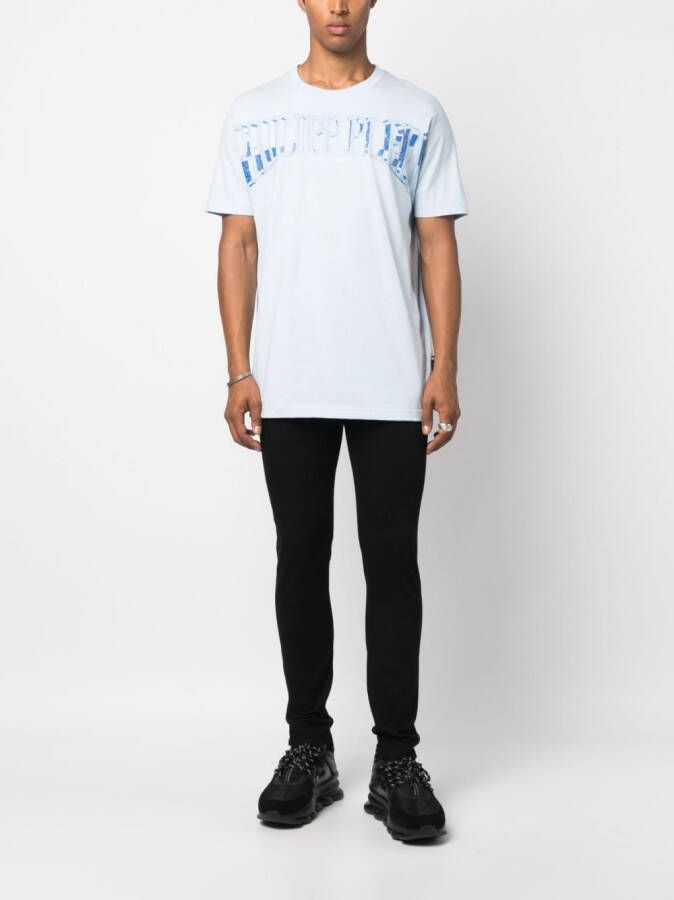 Philipp Plein T-shirt met logoprint Blauw