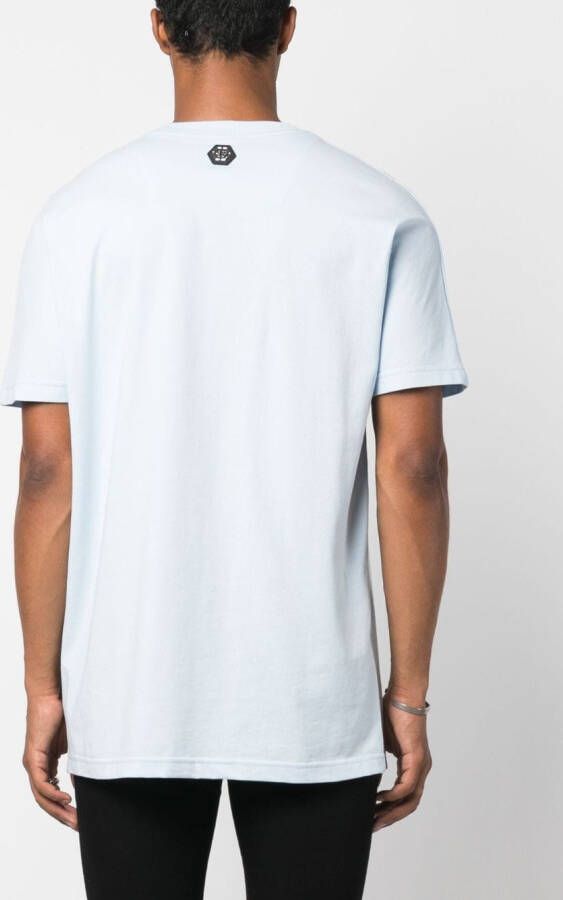 Philipp Plein T-shirt met logoprint Blauw