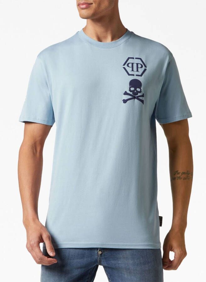 Philipp Plein T-shirt met logoprint Blauw