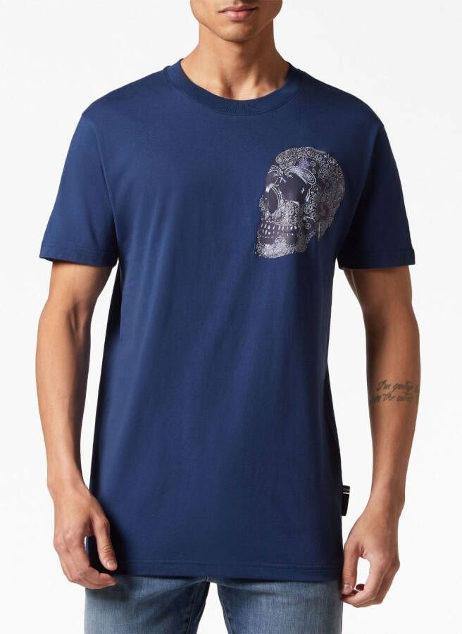 Philipp Plein T-shirt met logoprint Blauw