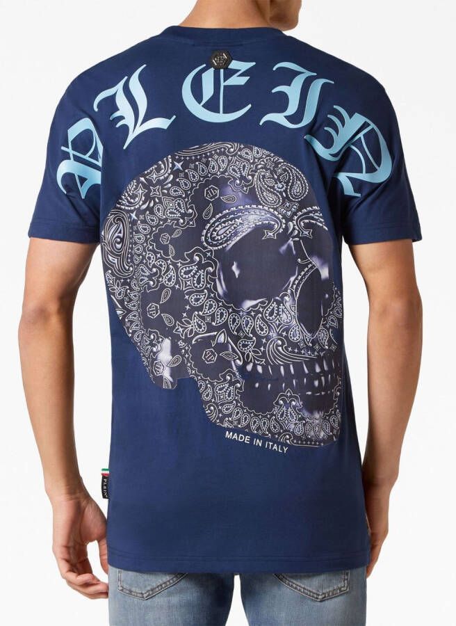 Philipp Plein T-shirt met logoprint Blauw