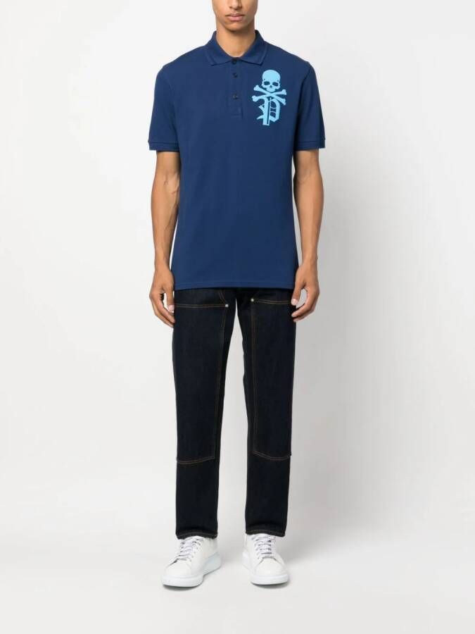 Philipp Plein T-shirt met logoprint Blauw