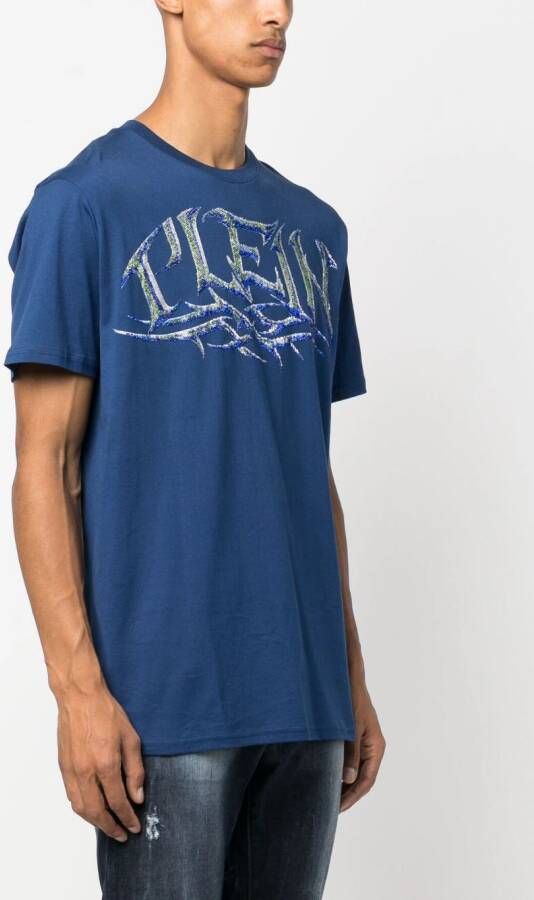 Philipp Plein T-shirt met logoprint Blauw