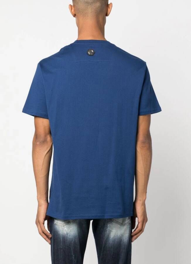 Philipp Plein T-shirt met logoprint Blauw