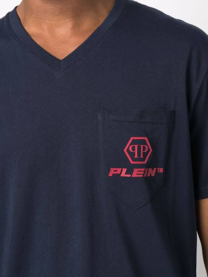 Philipp Plein T-shirt met logoprint Blauw