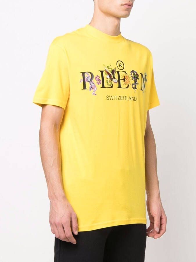 Philipp Plein T-shirt met logoprint Geel