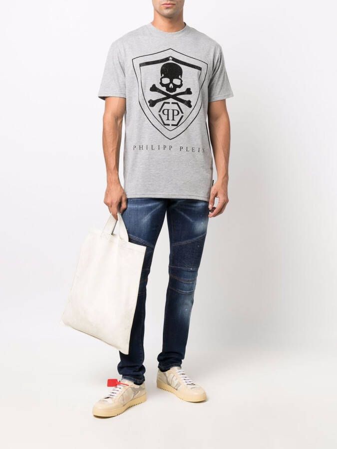 Philipp Plein T-shirt met logoprint Grijs