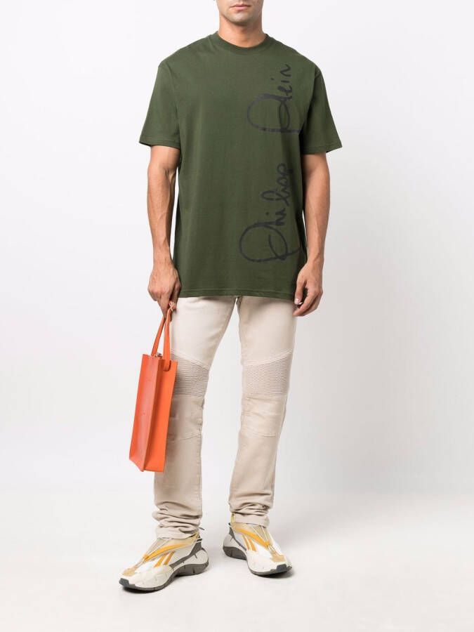 Philipp Plein T-shirt met logoprint Groen