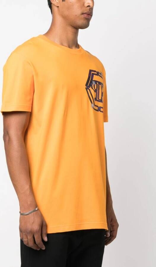 Philipp Plein T-shirt met logoprint Oranje