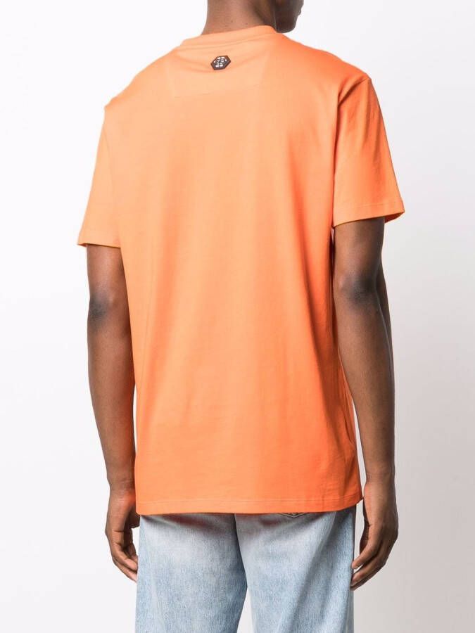 Philipp Plein T-shirt met logoprint Oranje