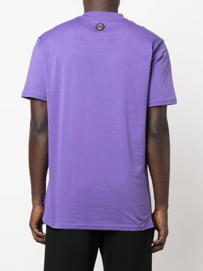 Philipp Plein T-shirt met logoprint Paars