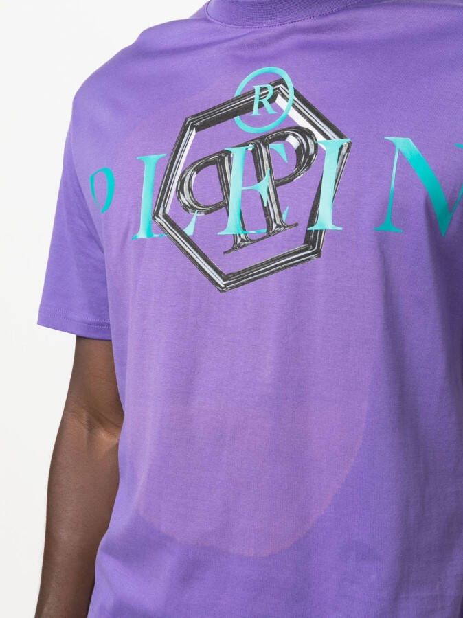 Philipp Plein T-shirt met logoprint Paars