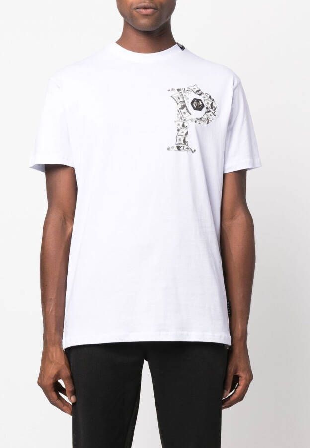 Philipp Plein T-shirt met logoprint Wit