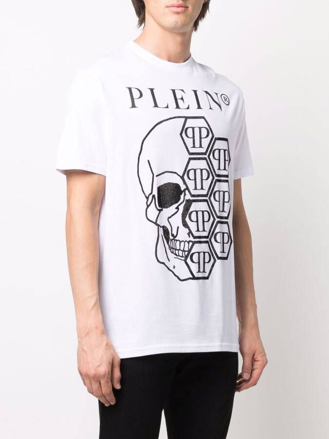 Philipp Plein T-shirt met logoprint Wit
