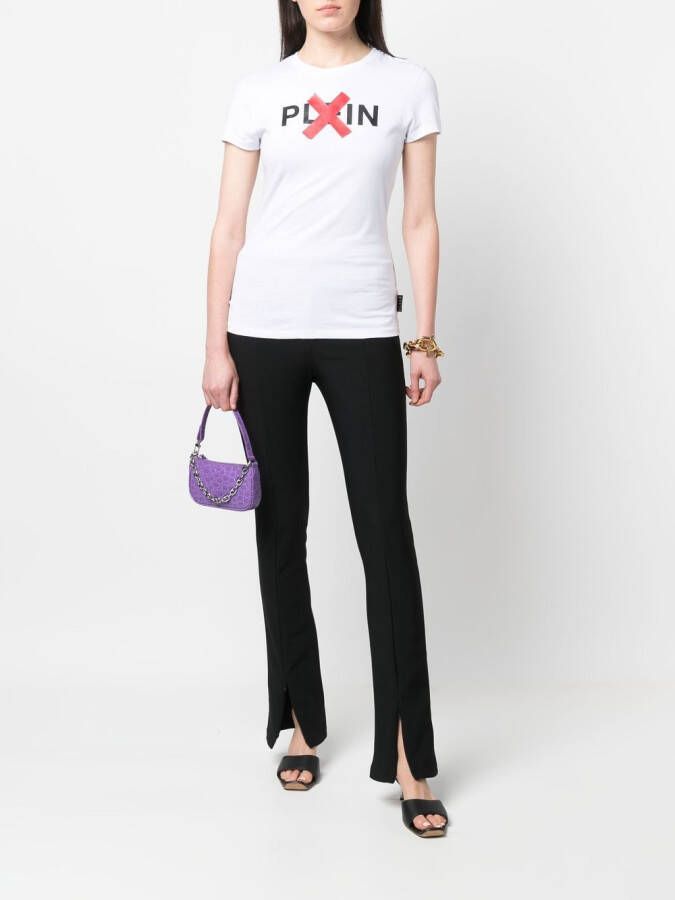 Philipp Plein T-shirt met logoprint Wit