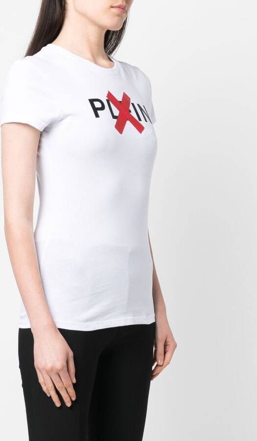 Philipp Plein T-shirt met logoprint Wit