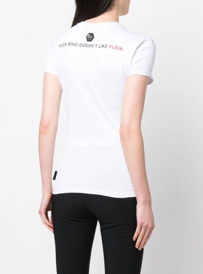 Philipp Plein T-shirt met logoprint Wit