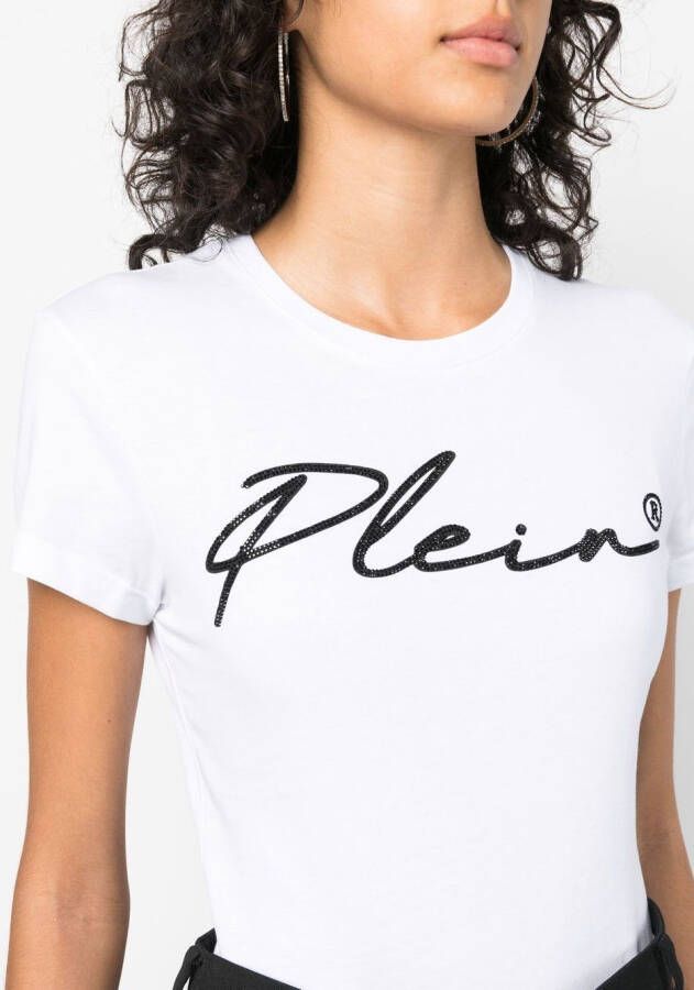 Philipp Plein T-shirt met logoprint Wit