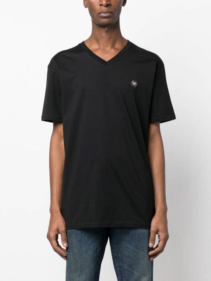 Philipp Plein T-shirt met logoprint Zwart