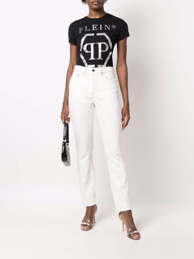 Philipp Plein T-shirt met logoprint Zwart