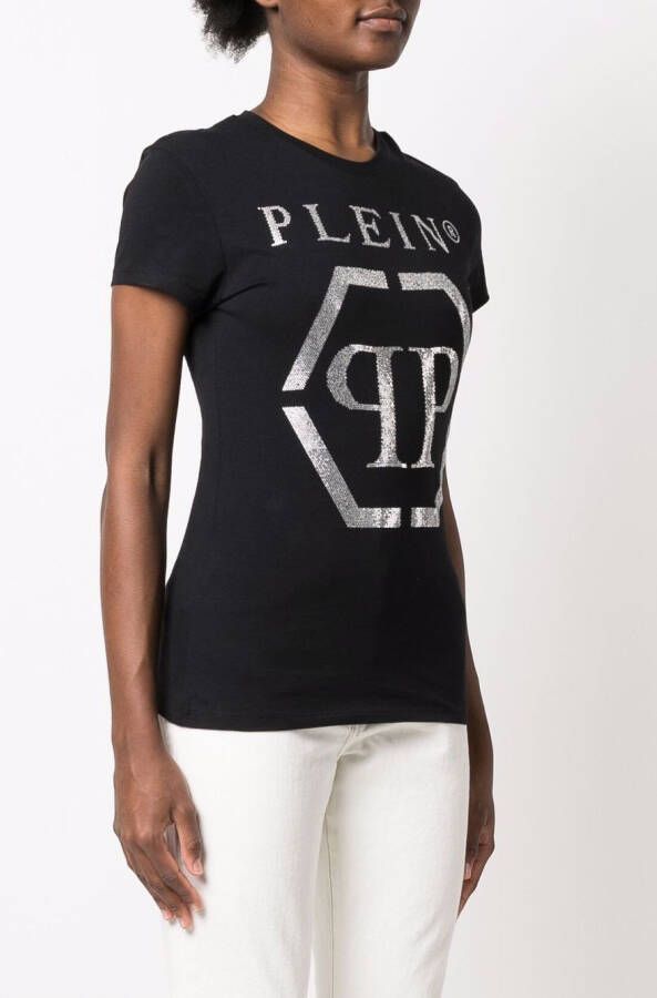 Philipp Plein T-shirt met logoprint Zwart