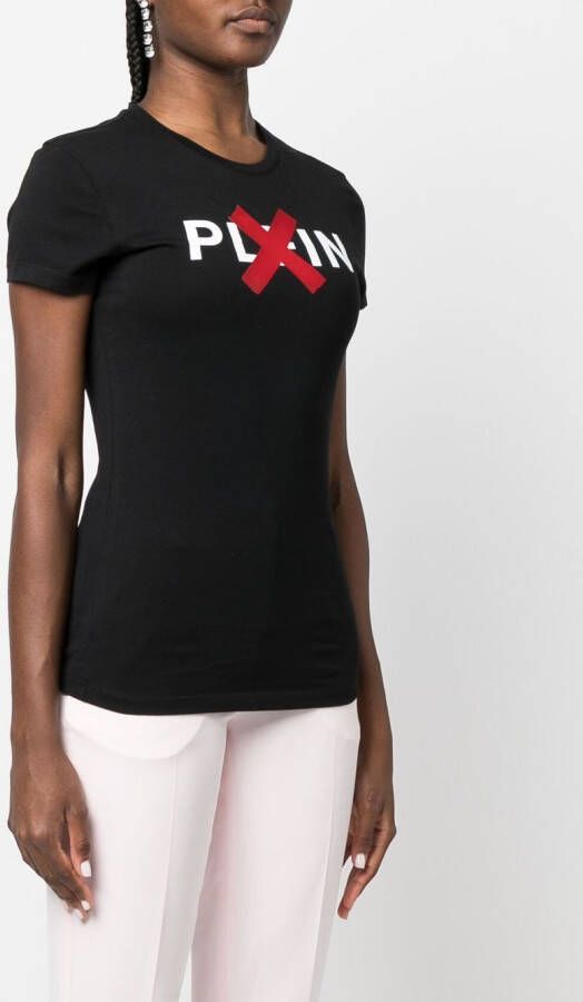 Philipp Plein T-shirt met logoprint Zwart