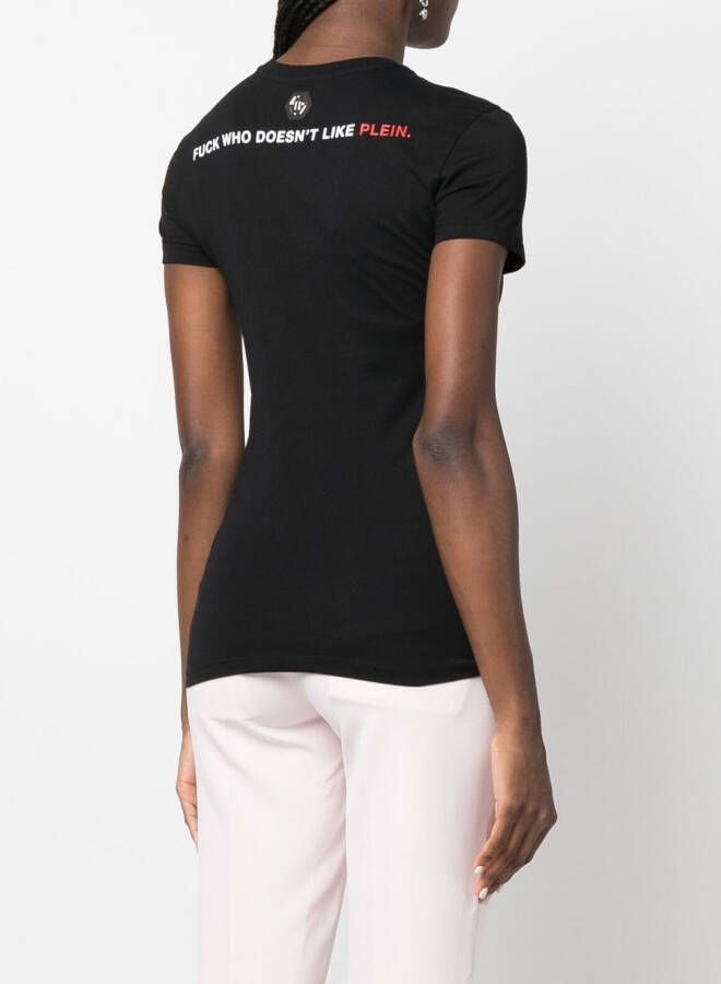 Philipp Plein T-shirt met logoprint Zwart