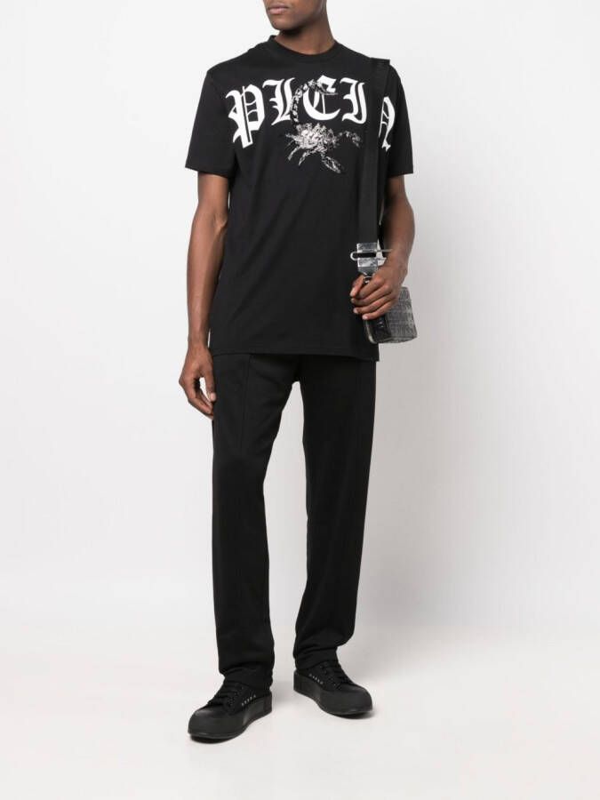 Philipp Plein T-shirt met logoprint Zwart