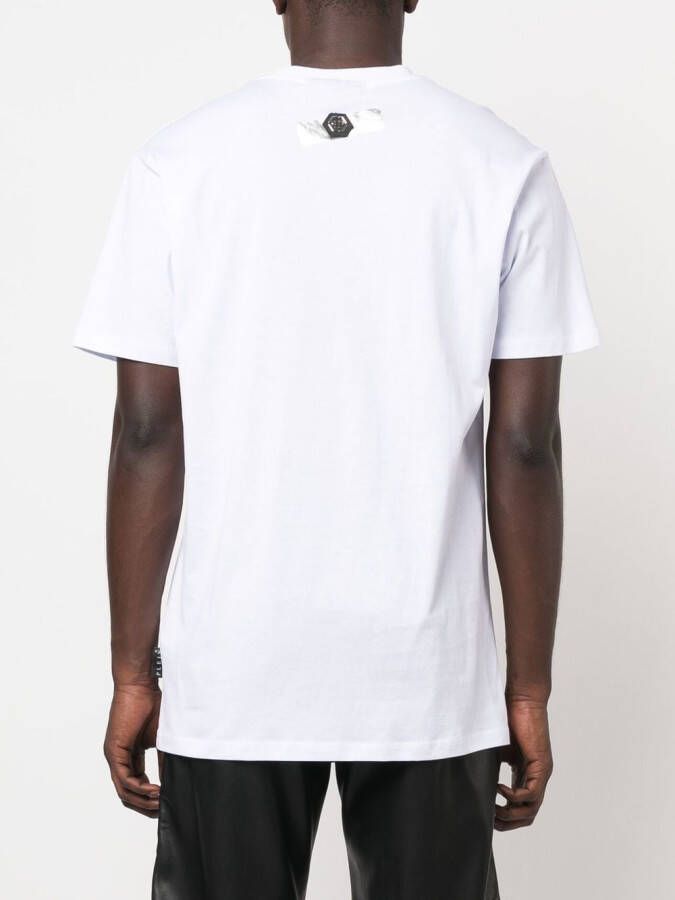 Philipp Plein T-shirt met metallic detail Wit