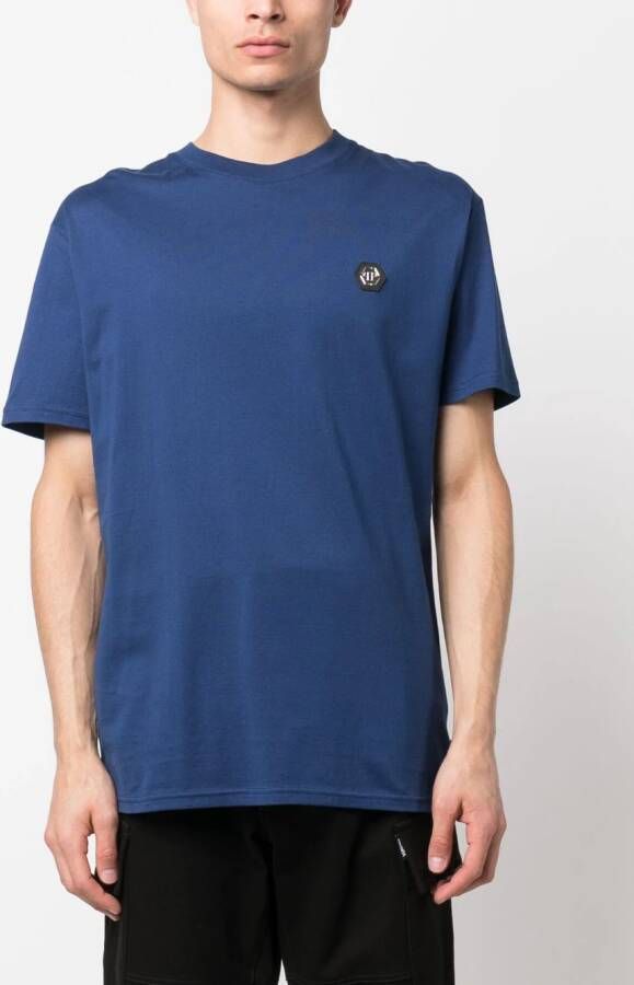 Philipp Plein T-shirt met pailletten Blauw
