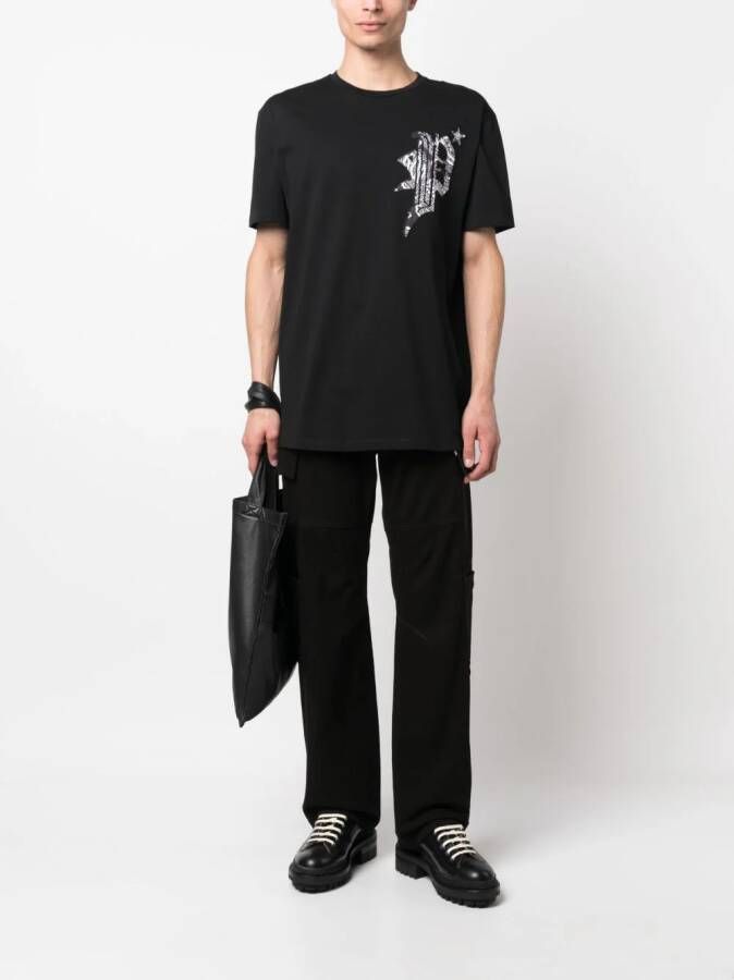 Philipp Plein T-shirt met paisley-print Zwart
