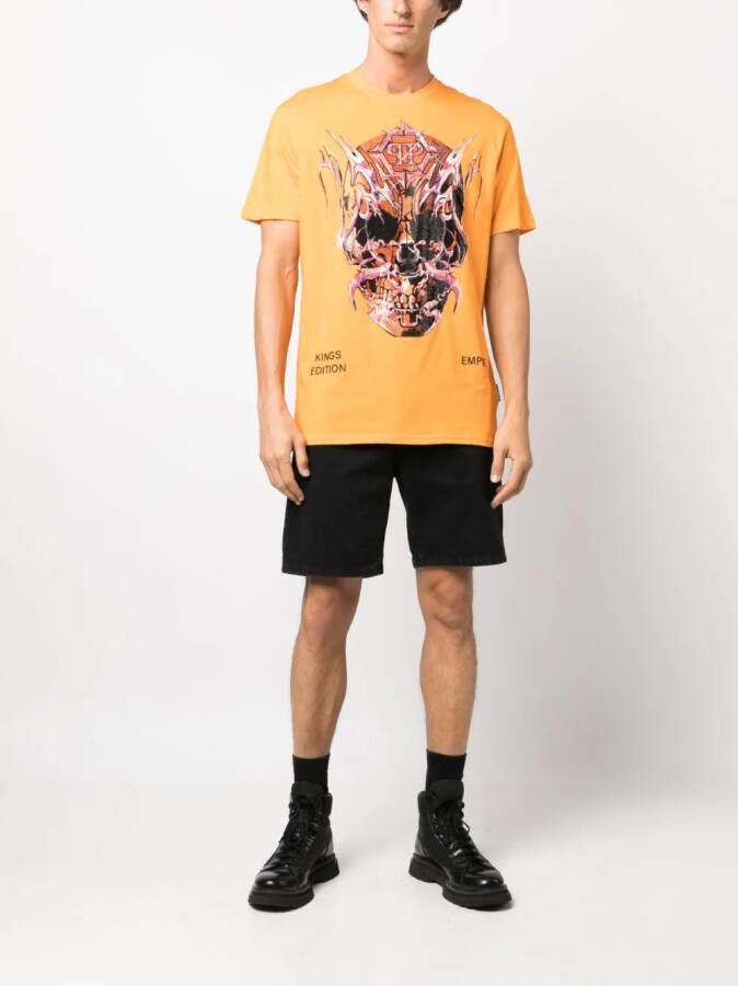 Philipp Plein T-shirt met print Oranje